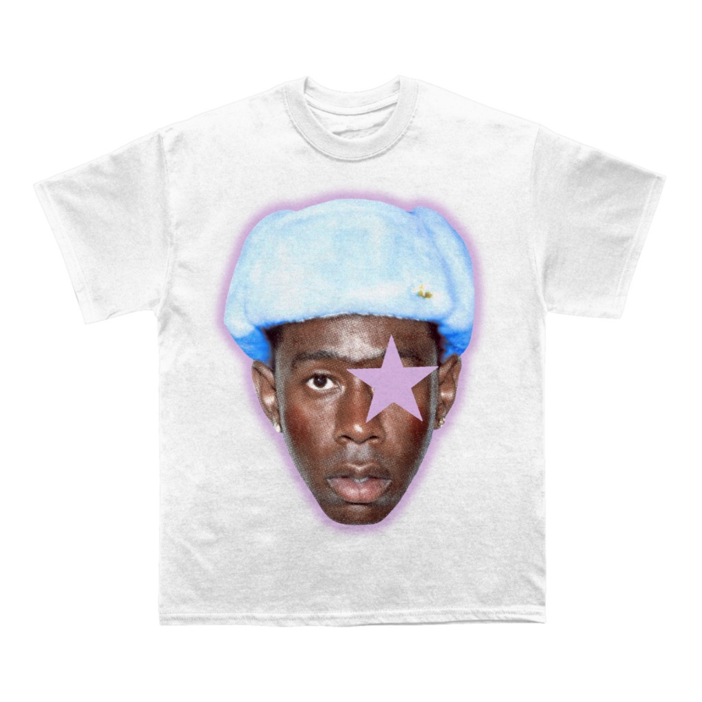 Camiseta Tyler The Creator Call Me If You Get Lost Face Graphic Tees Aesthetic Camisa Unissex Branca