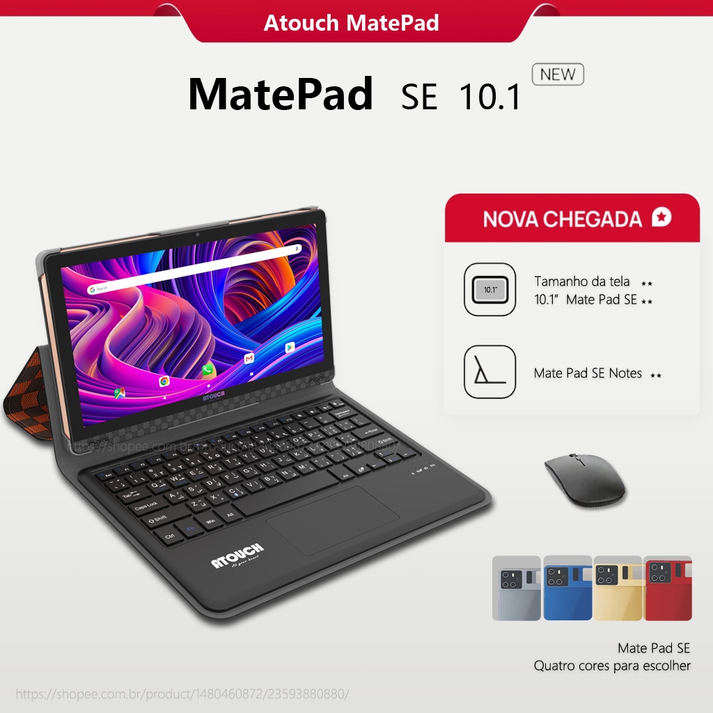 MatePad SE Pro Tablets 10” 8GB RAM+256GB Tablet Atouch Wi-Fi 4G/5G Teclado Bateria5000mAh Android 12