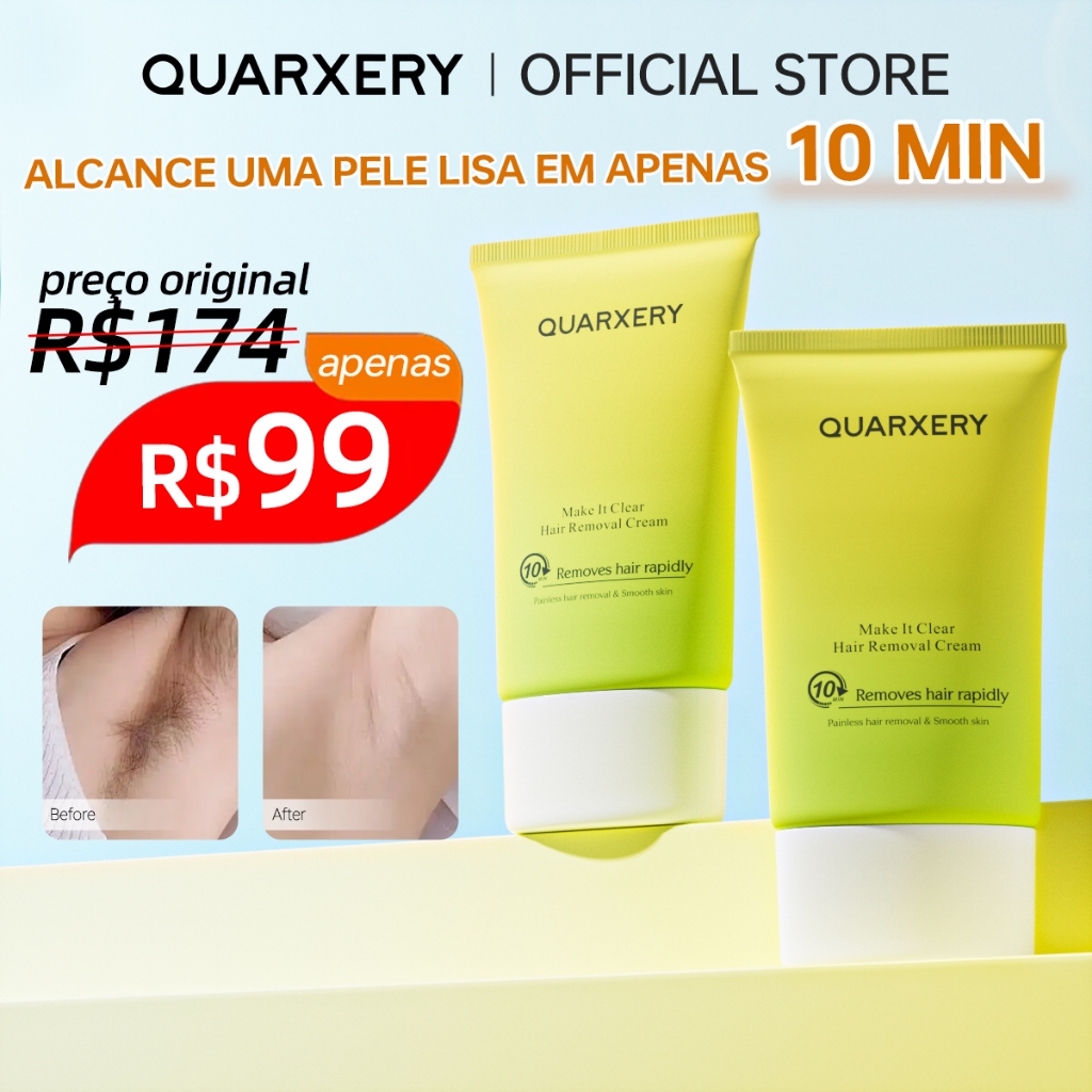 QUARXERY Creme Depilatório Indolor Pernas, Braços, Axilas & Linha Bikini 2unidad em Oferta na Shopee