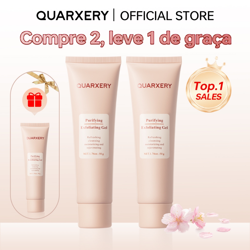 [Compre 2, ganhe 3]QUARXERY Gel de Esfoliação Suave Clareador Esfoliante Facial e Corporal em Oferta na Shopee