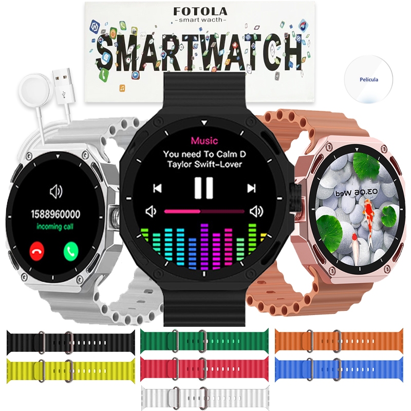 Smartwatch S80 MAX2 Com 7 Pulseiras 45mm Lançamento 2025Chat GPT GPS Compatível IOS e Android Relógio Inteligente
