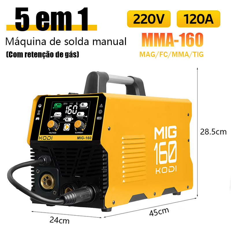 Maquina De Solda Inversora MMA-160/140/120 Bivolt Digital USK -D13