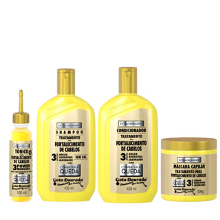 Tratamento Completo Cabelos Crescimento Extraordinário Gota Dourada - 4 Itens em Oferta na Shopee