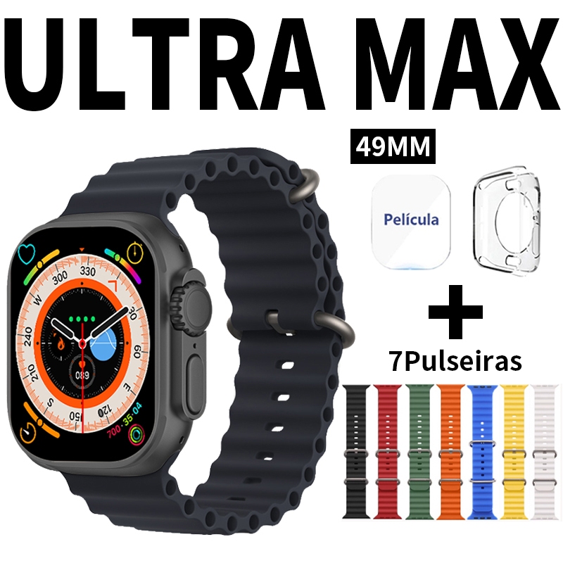 Smartwatch Original S20 Ultra MAX Série 10 Bússola 49mm Esportivo Fitness Relógio Inteligente Para Android IOS NFC GPS em Oferta na Shopee