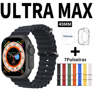 Smartwatch Original S20 Ultra MAX Série 10 Bússola 49mm Esportivo Fitness Relógio Inteligente Para A