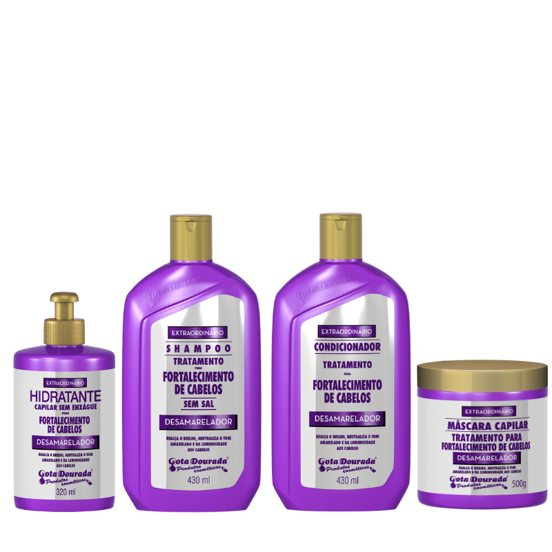 Tratamento Completo Desamarelador - Cuidados no Verão e Piscina  - 4 Itens em Oferta na Shopee