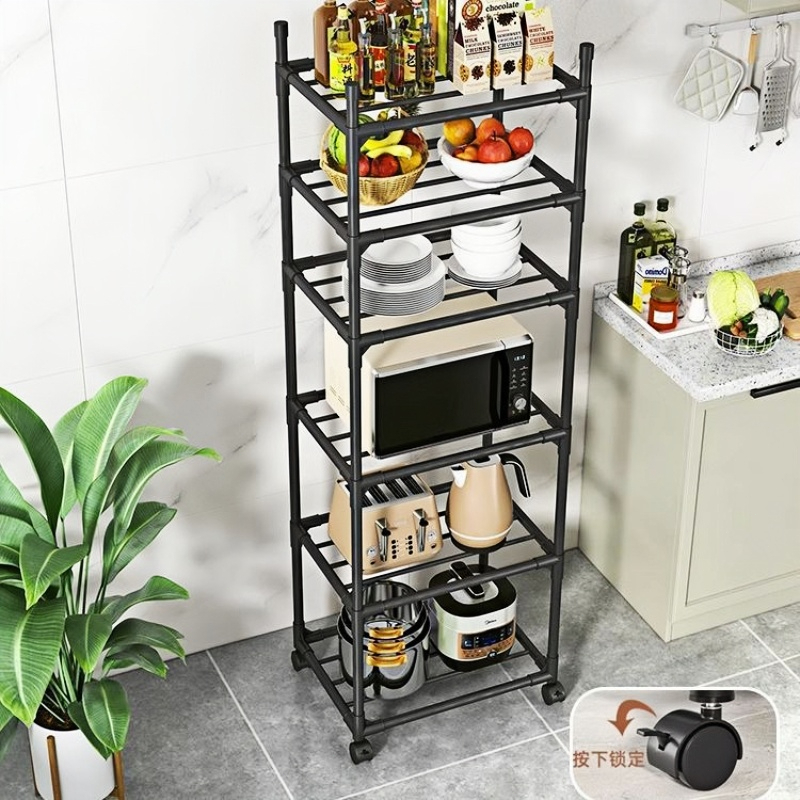 Estante 5 Prateleiras Cozinha de Aço Multiuso Utensílios Casa Escritório Organizador