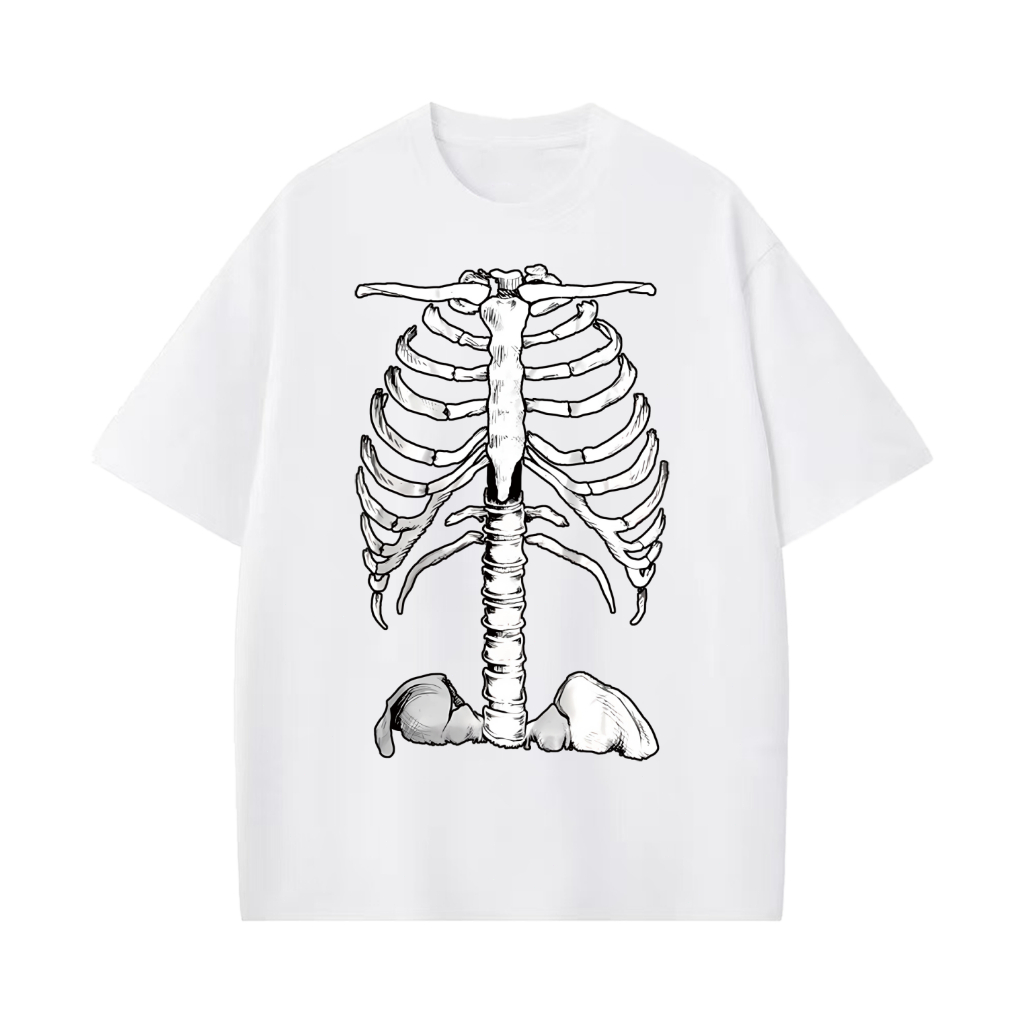 [Camiseta Premium em Algodão Puro]GXG Camisa Esqueleto Raio-x Anatomia Halloween Camiseta — imagem 2 de 2