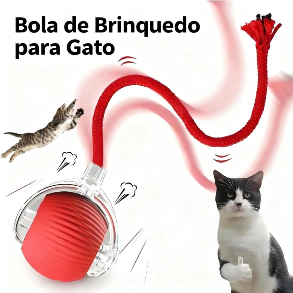 Bola de Brinquedo para Gato - Bola de Brinquedo Automática com Cauda Inteligente Recarregável em Oferta na Shopee