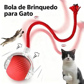 Bola de Brinquedo para Gato - Bola de Brinquedo Automática com Cauda Inteligente Recarreg…