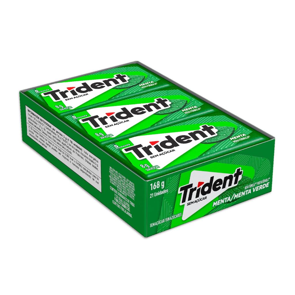 Trident Sabor Menta Original  GOMA DE MASCAR/CHICLETE 21 UNIDADES