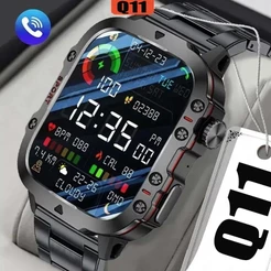 Smart Watch Q11 Três em Um Original Masculino Feminino Esportivo Tela de Toque HD de 1,83 inches
