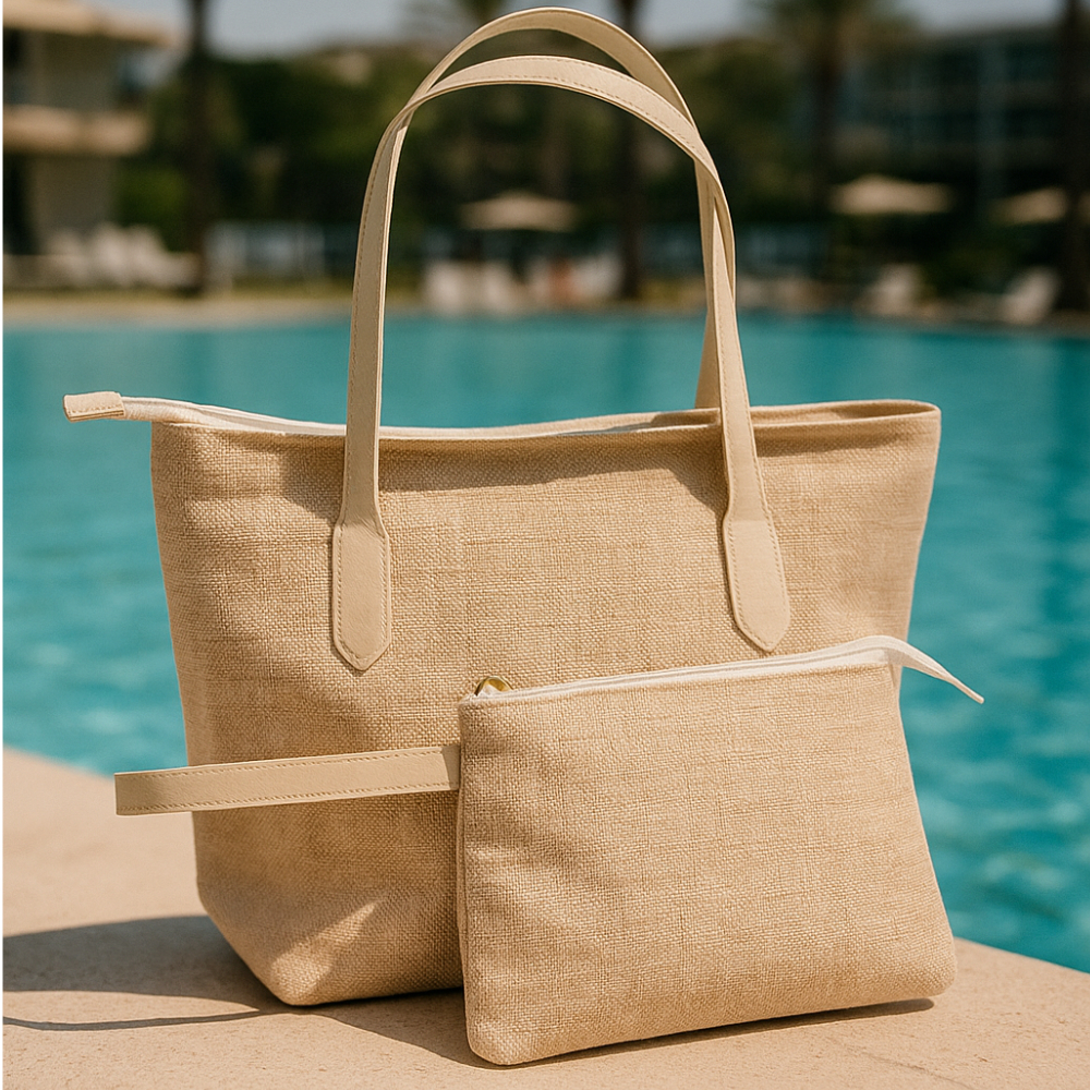 Bolsa Praia Palha Sacola Verão Bolsa Feminina Grande, Necessaire Porta Documentos