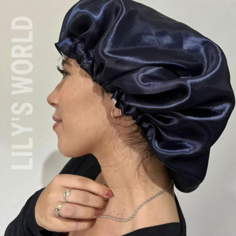 Touca Toca em Cetim Dupla face tamanho médio Antifrizz  acompanha 1 xuxinha em Oferta na Shopee