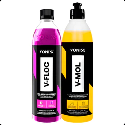 Kit Shampoo Automotivo Esfregação Neutro V-floc V-mol Vonixx