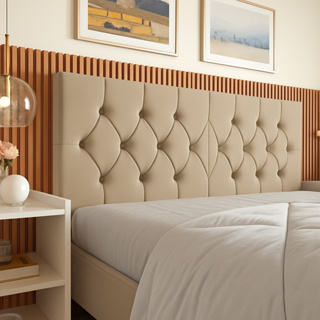 Cabeceira de Cama Box Casal Queen Suede Estofada - Capitonê Lisa Tulipa em Oferta na Shopee