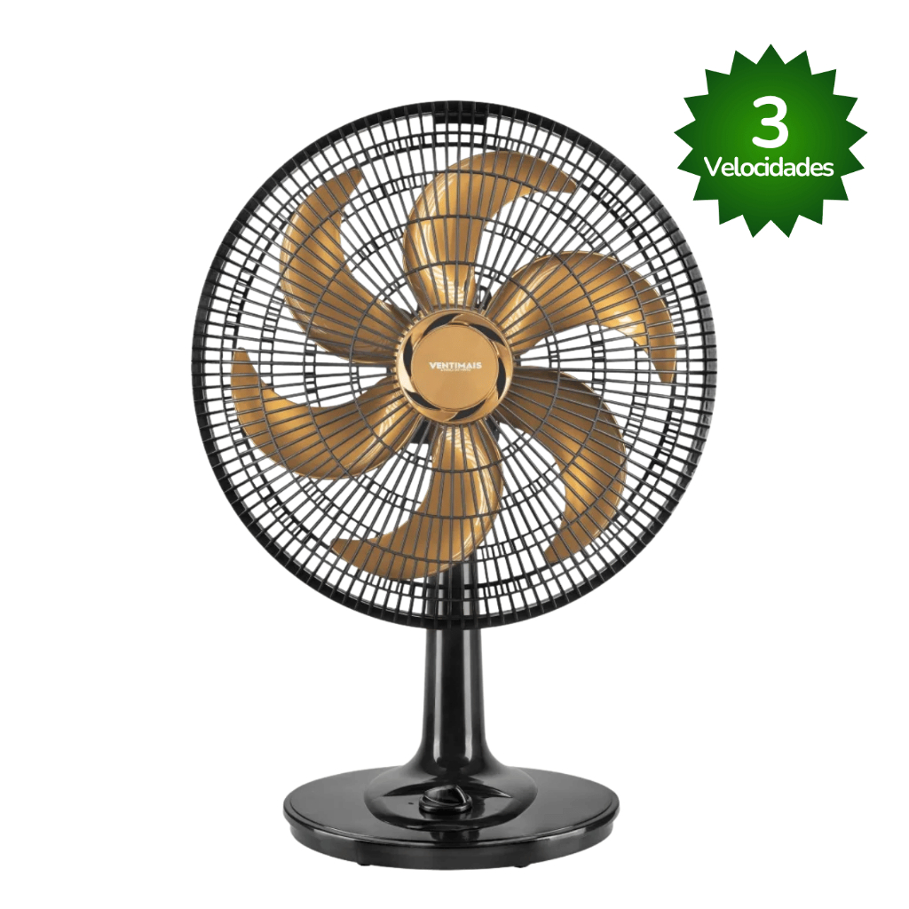 Ventilador de Mesa Turbo 40cm Oscilante Preto Forte e Silencioso