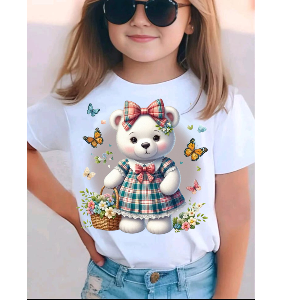 blusinha moda infantil feminina menina estampa fofa camiseta manga curta tamanhos 2 ao 14