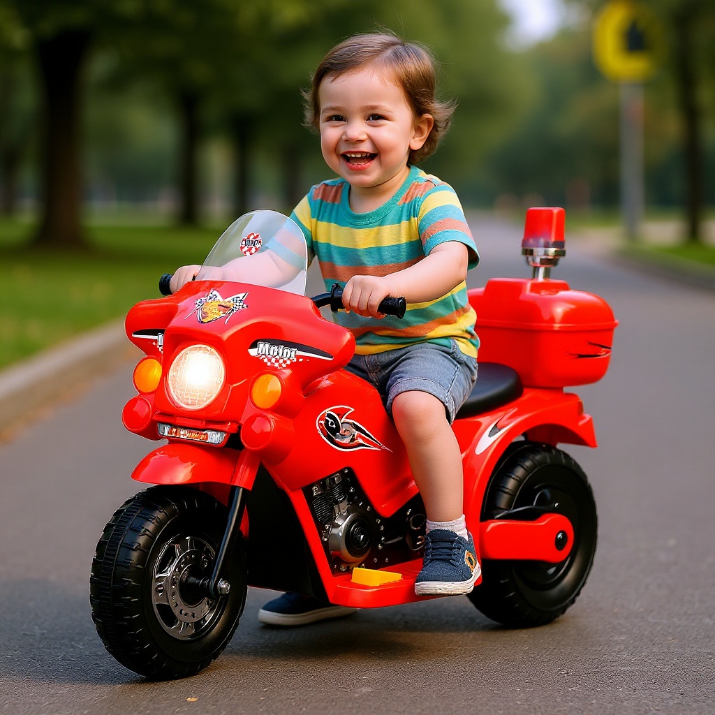 Imagem Mini Moto Eletrica Infantil 6v Vermelha Crianca 2 a 3 anos Motinha Motorizada Motocicleta Brinquedo