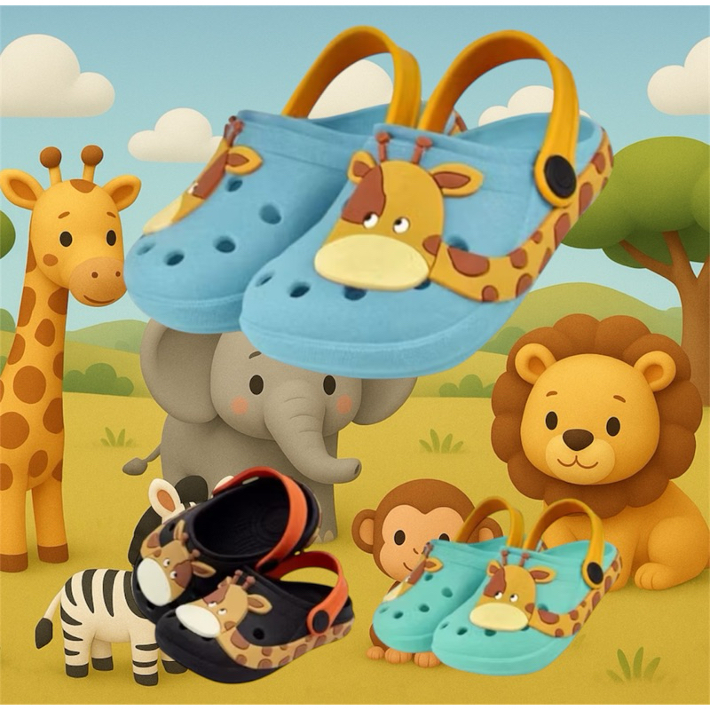 Sandalia Babuche Papete infantil Girafa Envio no mesmo Dia