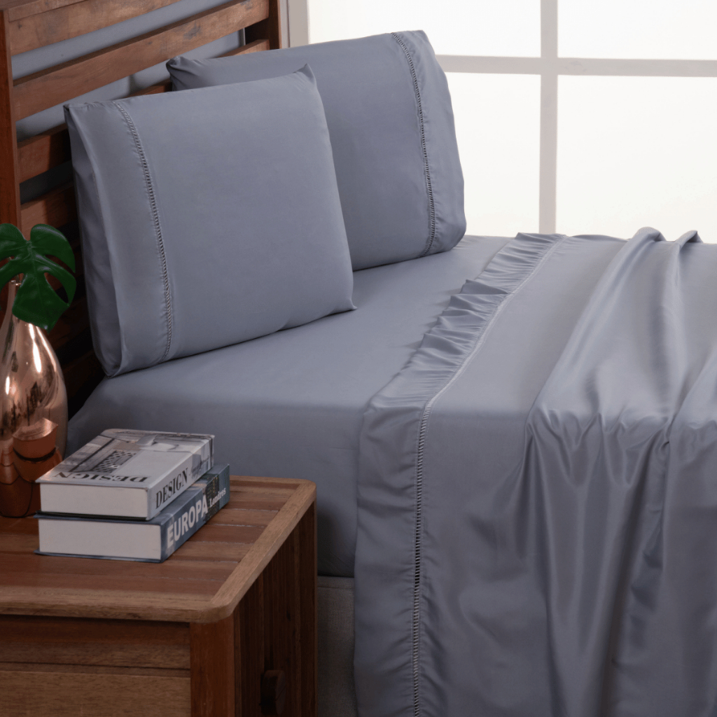 Lençol 4 Peças 400 Fios Percal Ponto Palito Nas Fronhas e Lençol De Cima - King\Queen\Casal\Solteiro em Oferta na Shopee