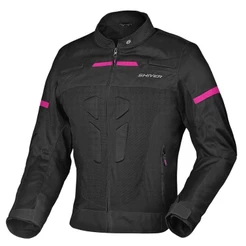 Jaqueta Motociclista Feminina Motoqueira Preto com Rosa Racing Shiver Original Tipo Texx Vent Proteção Modelo 2025