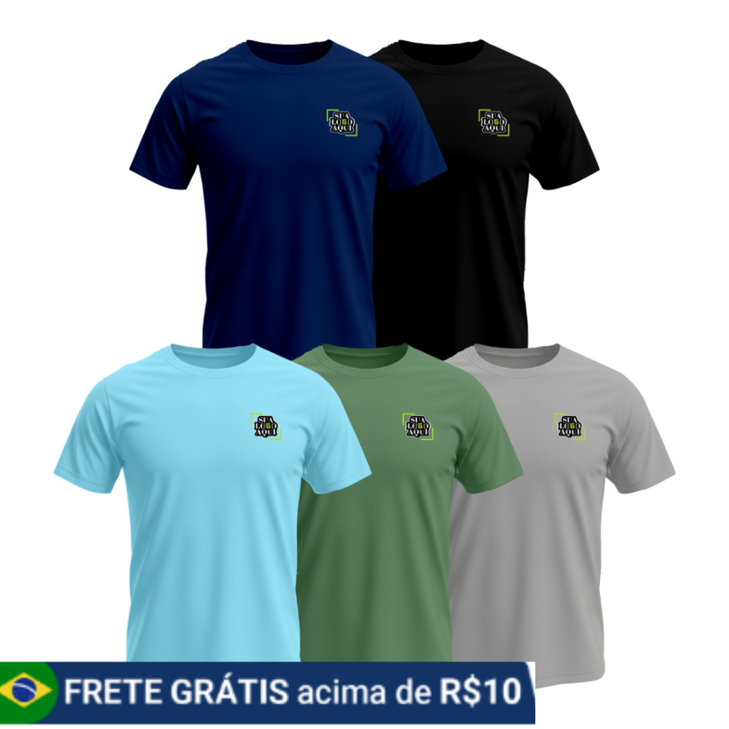 Camisa Poliamida Masculina Personalizada com Elastano e Resistente DTF Anti-Odor Varias Cores