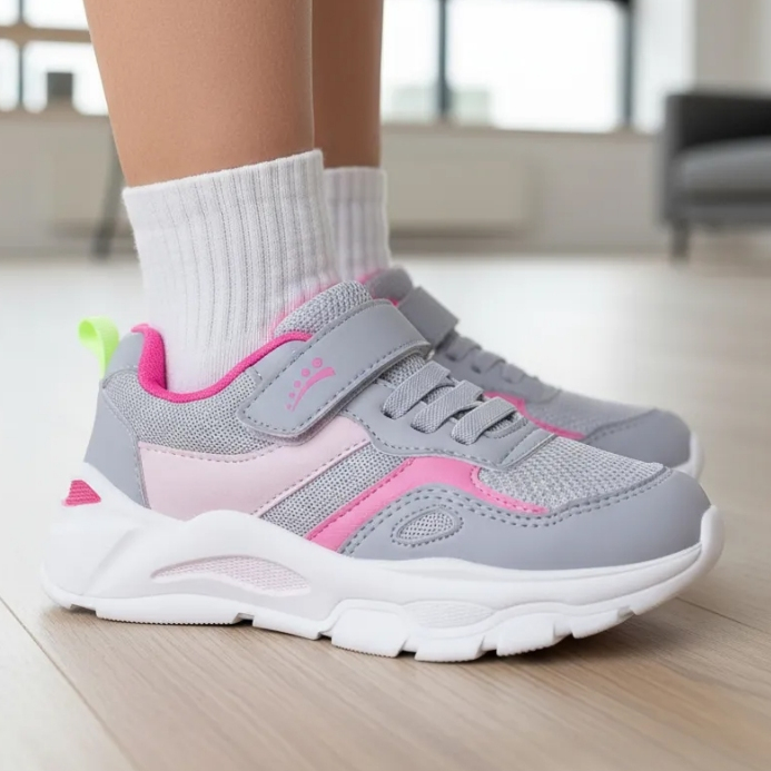 Tênis Infantil Ortopasso Wave Menina Azul Marinho Cinza em Oferta na Shopee