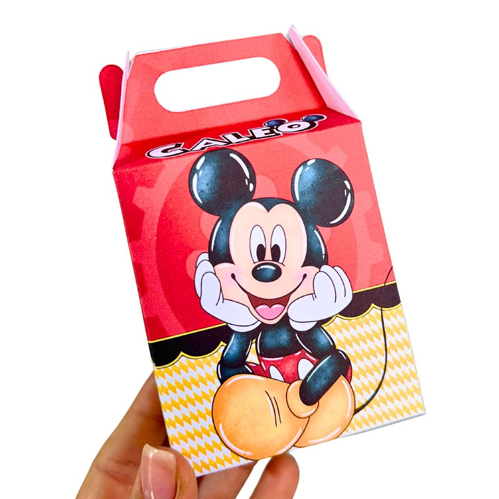 KIT Caixinhas Maletinha MICKEY l Lembrancinha festa - Vários Temas - Personalizado Com NOME e IDADE - ENVIO MAIS RÁPIDO