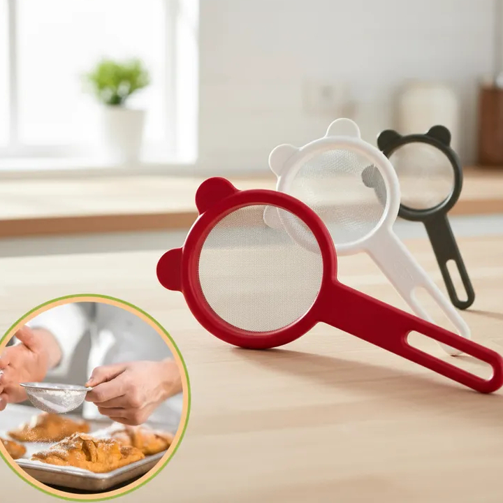Peneira Plasvale Pequena Plástica com Pegador - Utensílio Essencial Cozinha