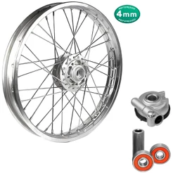 Roda Dianteira Titan 125 2000 2001 2002 2003 2004 4mm Cromado Disco C/Caracol/Rolamentos/Espaçador