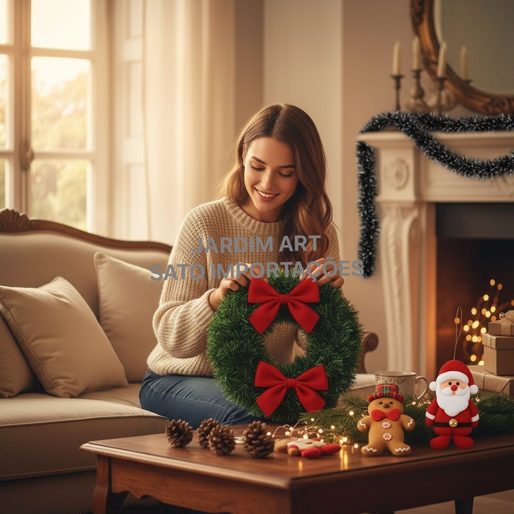 “Oferta Especial de Natal: Kit Completo de Enfeites – Porta, Sala e Árvore GFLPB