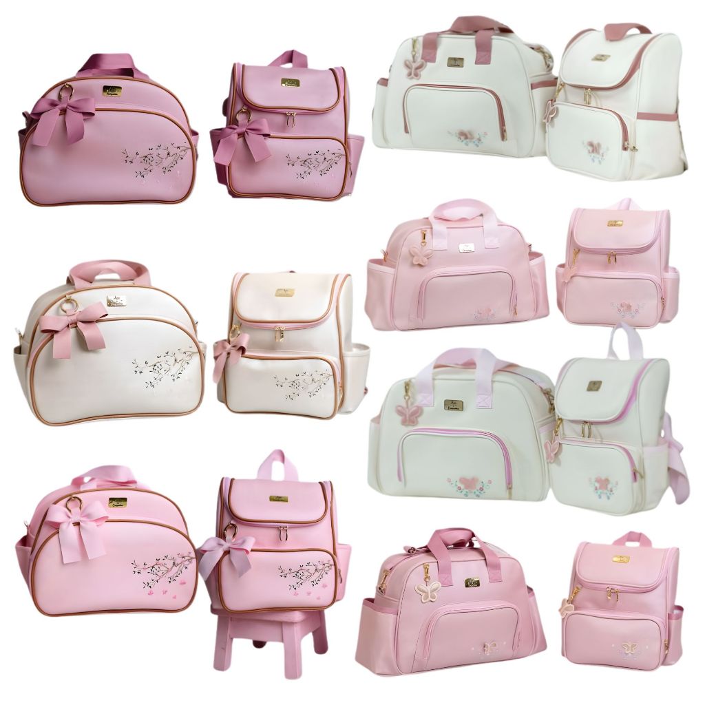 Conjunto Bolsa Com Mochila Temática Feminina Borboleta/Ipê - Arte & Companhia