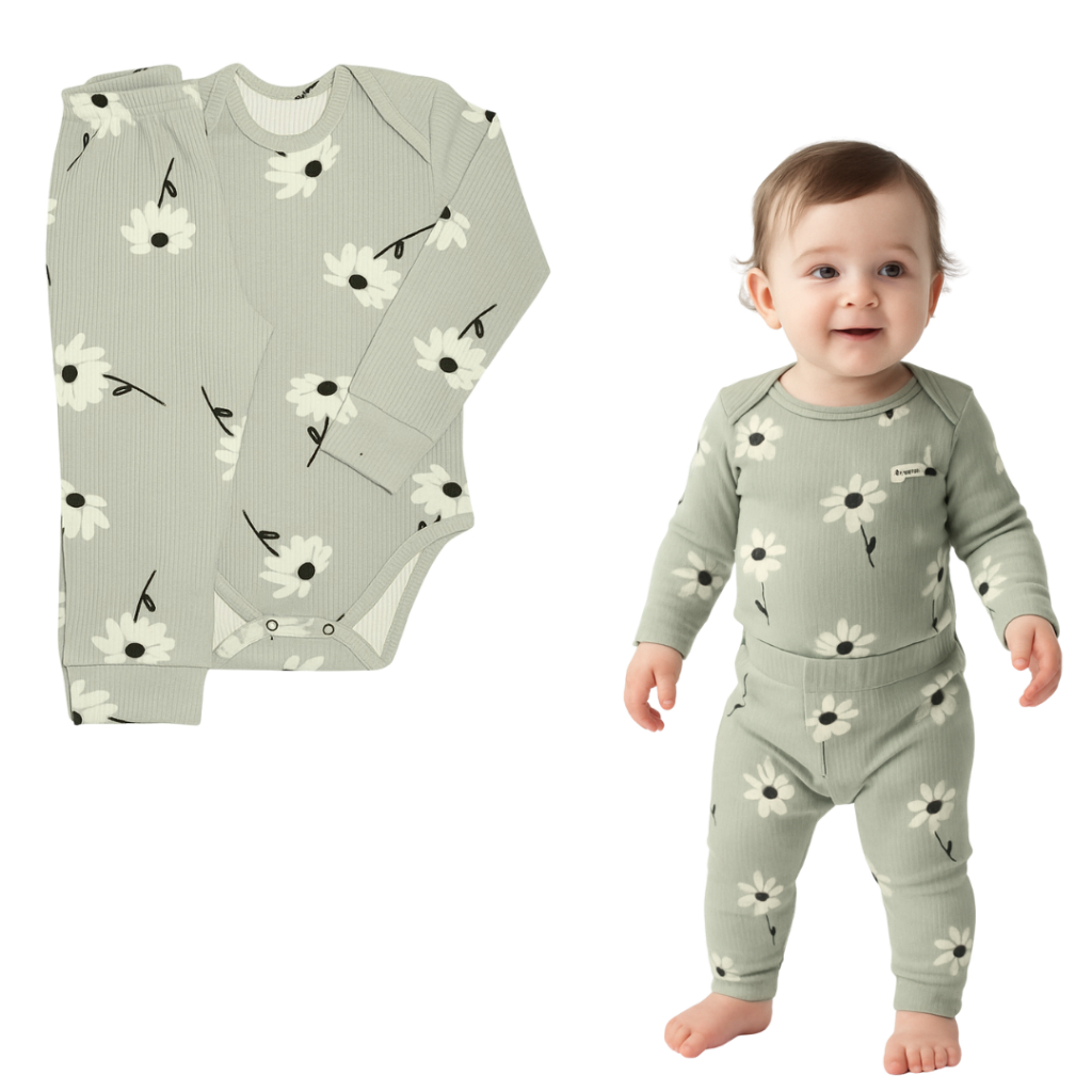 Conjunto Moda Body + Calça Tecido Leve Infantil Bebê em Oferta na Shopee