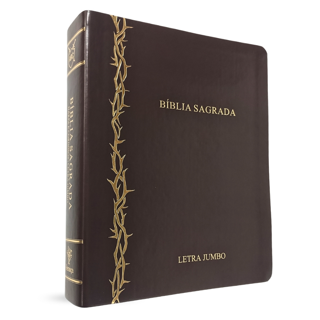 Bíblia | Jumbo | Capa Luxo | Marrom em Oferta na Shopee
