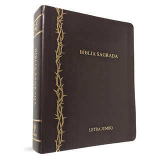 Bíblia | Jumbo | Capa Luxo | Marrom em Oferta na Shopee