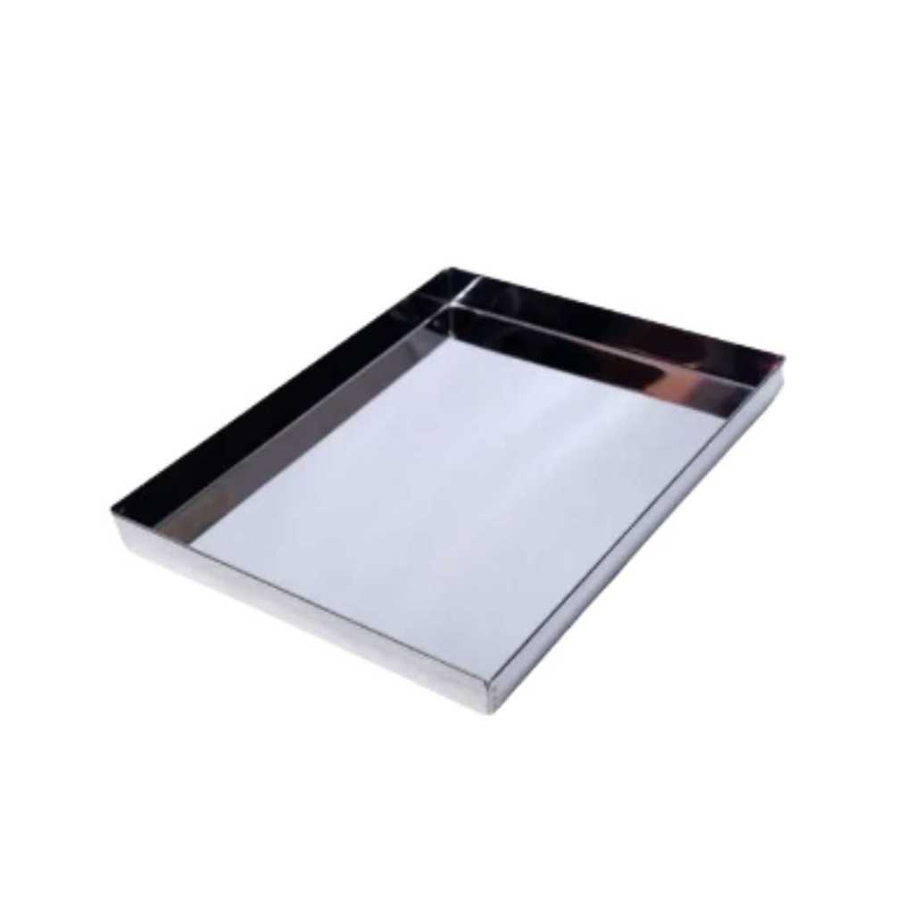 Bandeja Canto Liso 1 Peça Inox Roldan