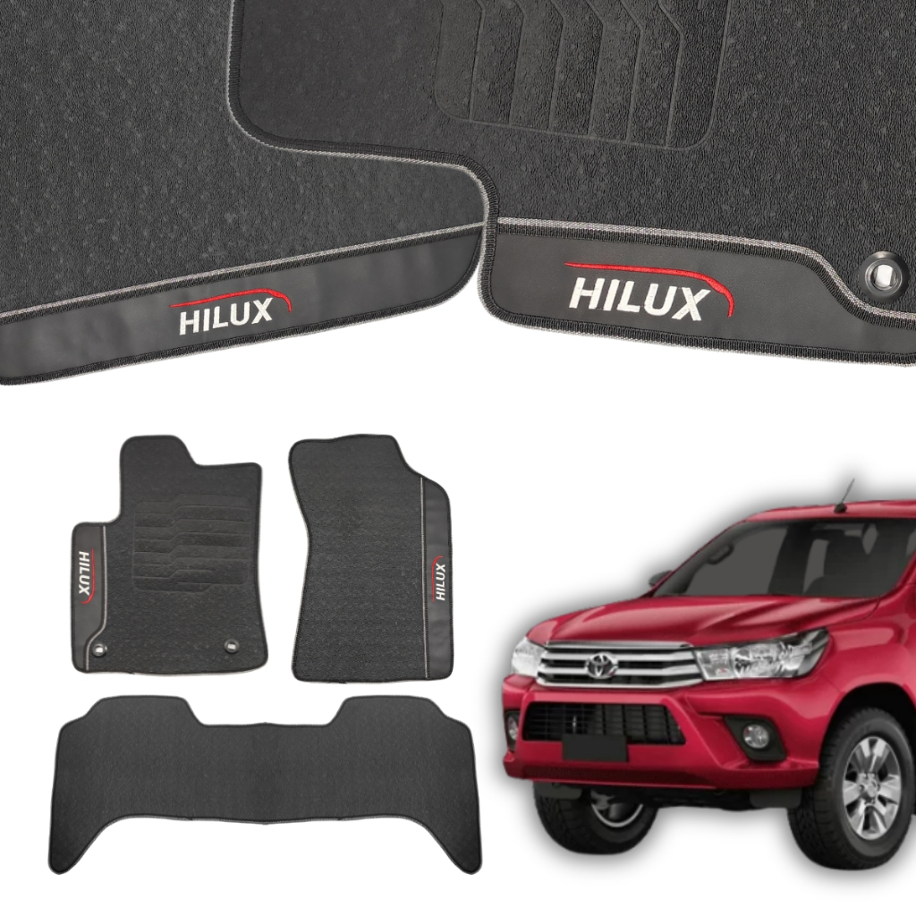 Tapetes De Piso Para Automóveis Para Toyota HILUX 2016 2017 2018 Personalizados Bordado Preto