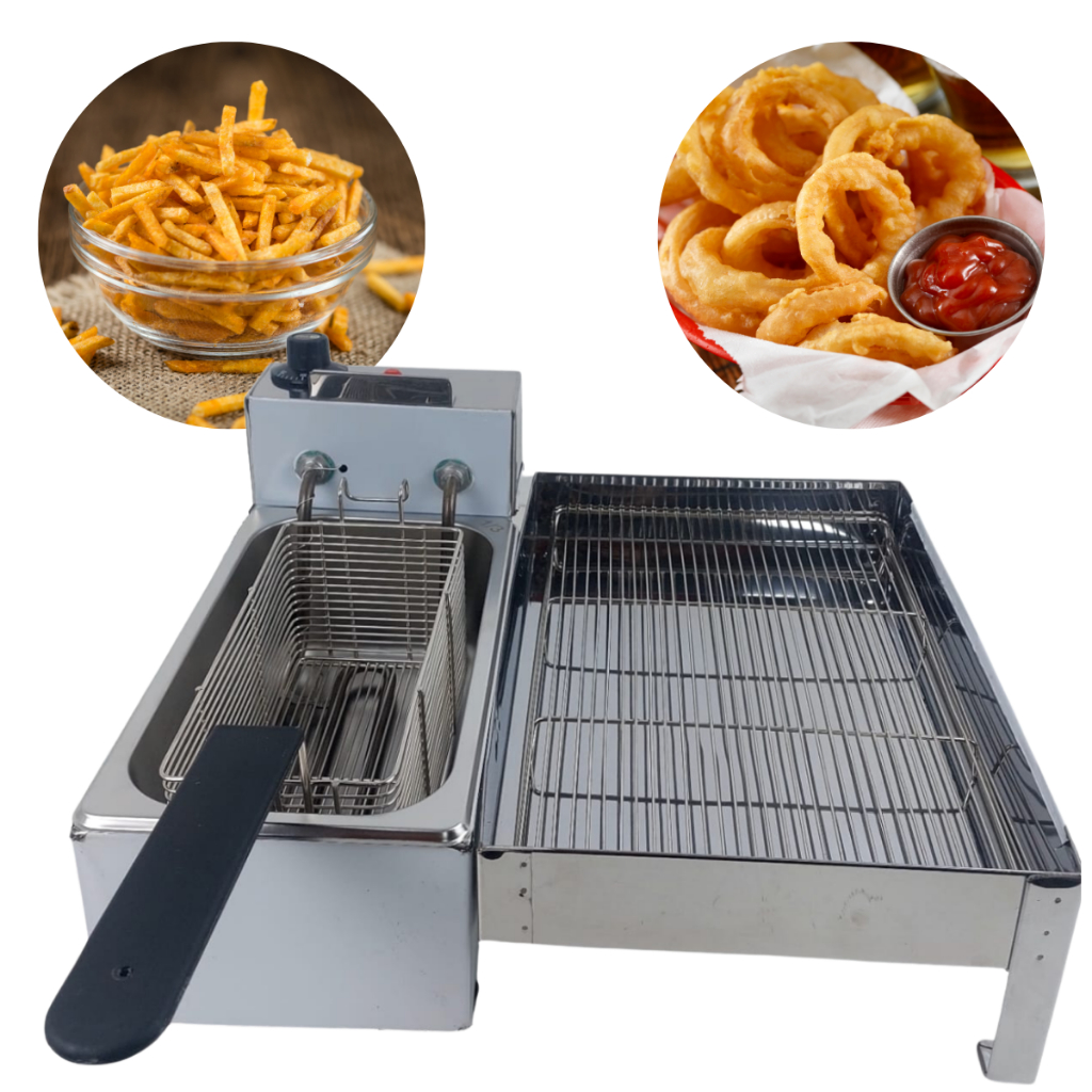 Fritadeira Elétrica 3 Litros Inox Profissional com Escorredor  Potência 3000W Gomes Inox