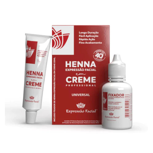 HENNA PARA SOBRANCELHAS EXPRESSÃO FACIAL EM CREME 15GR - UNIVERSAL