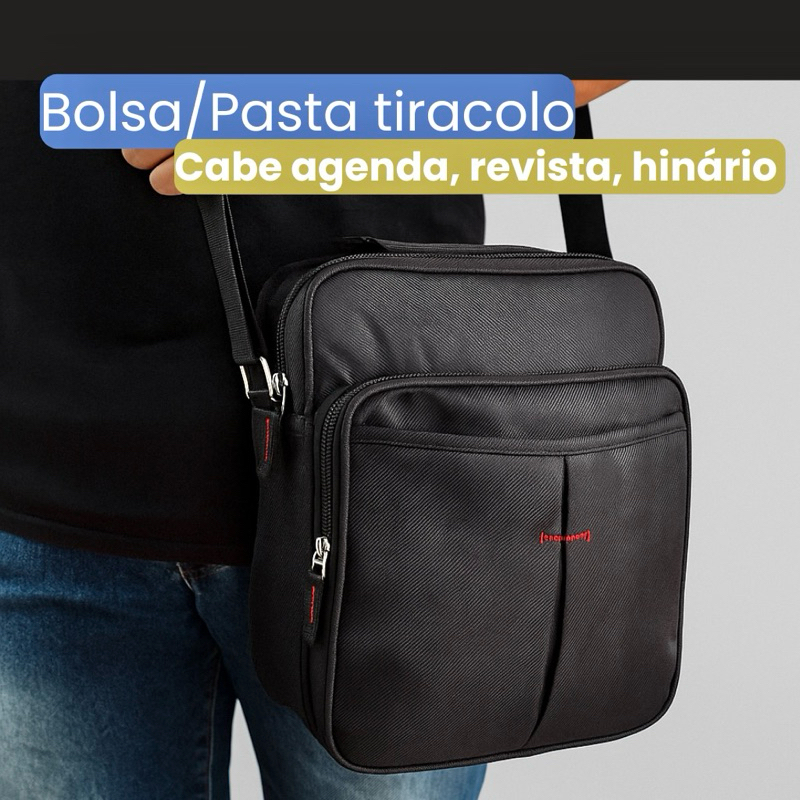 bolsa bad shoulder transversal pochete grande com ziper alça regulavel unissex — imagem 2 de 2