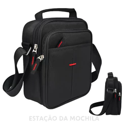 bolsa bad shoulder transversal pochete grande com ziper alça regulavel unissex