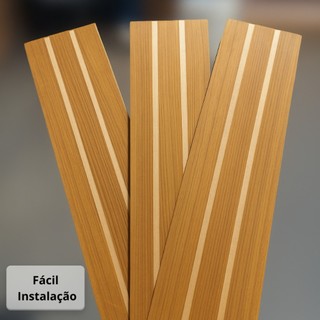 Kit de Placas Painel Ripado Autoadesivo Decoração 45x11 Painel Premium De Alta Qualidade