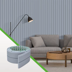 Painel Ripado Laminado EVA Linha Play Plus Azul – Meu Rodapé | Aplique Você Mesmo