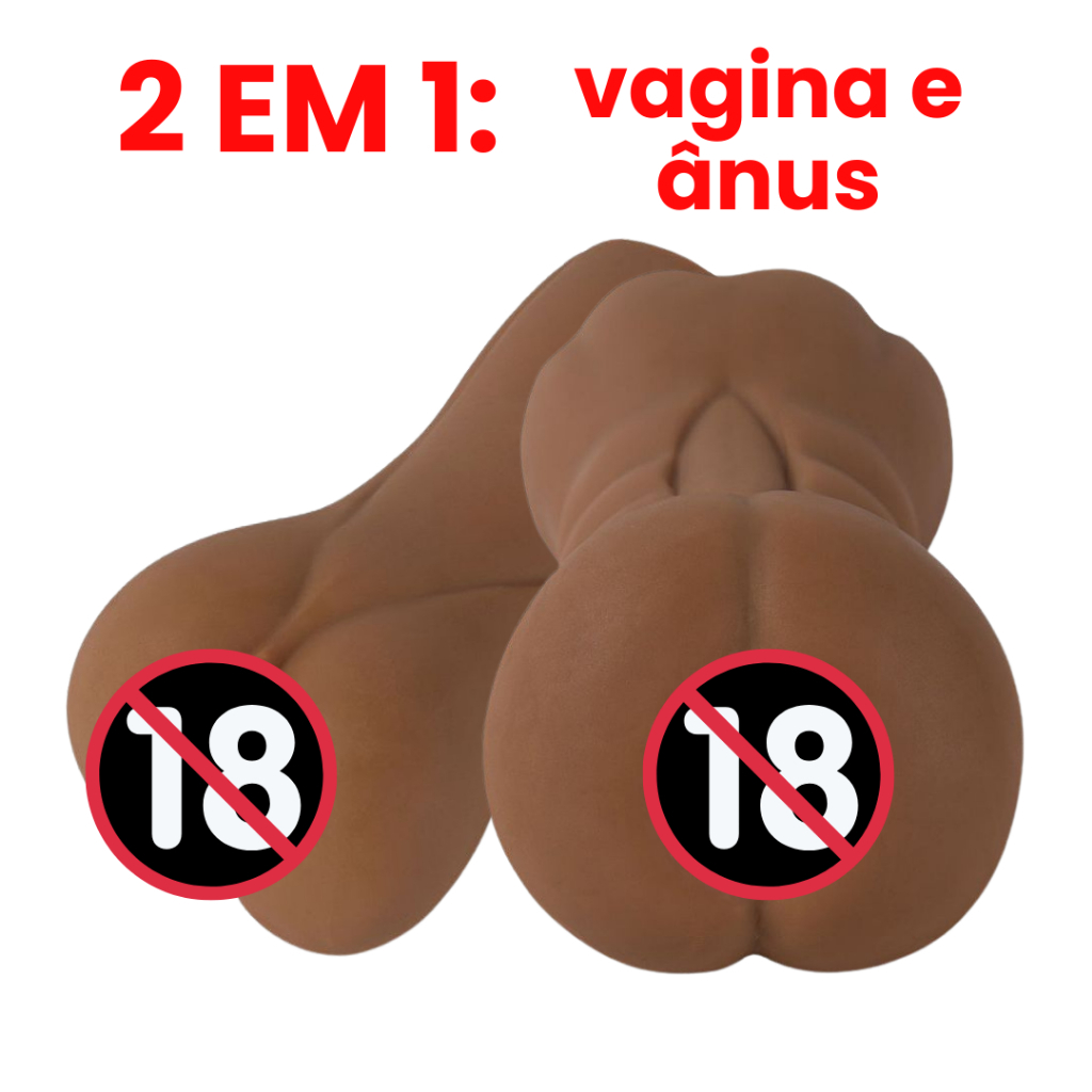 Masturbador Masculino Formato Vagina e Anus Boca Cyberskin em Oferta na Shopee