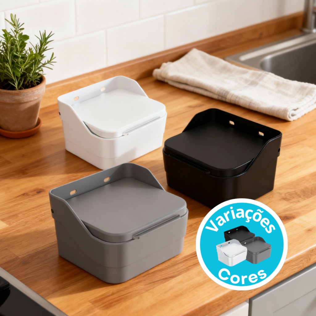 Saleiro Com Tampa Porta Sal Condimento Temperos Cozinha Mesa Parede Plástico OU em Oferta na Shopee