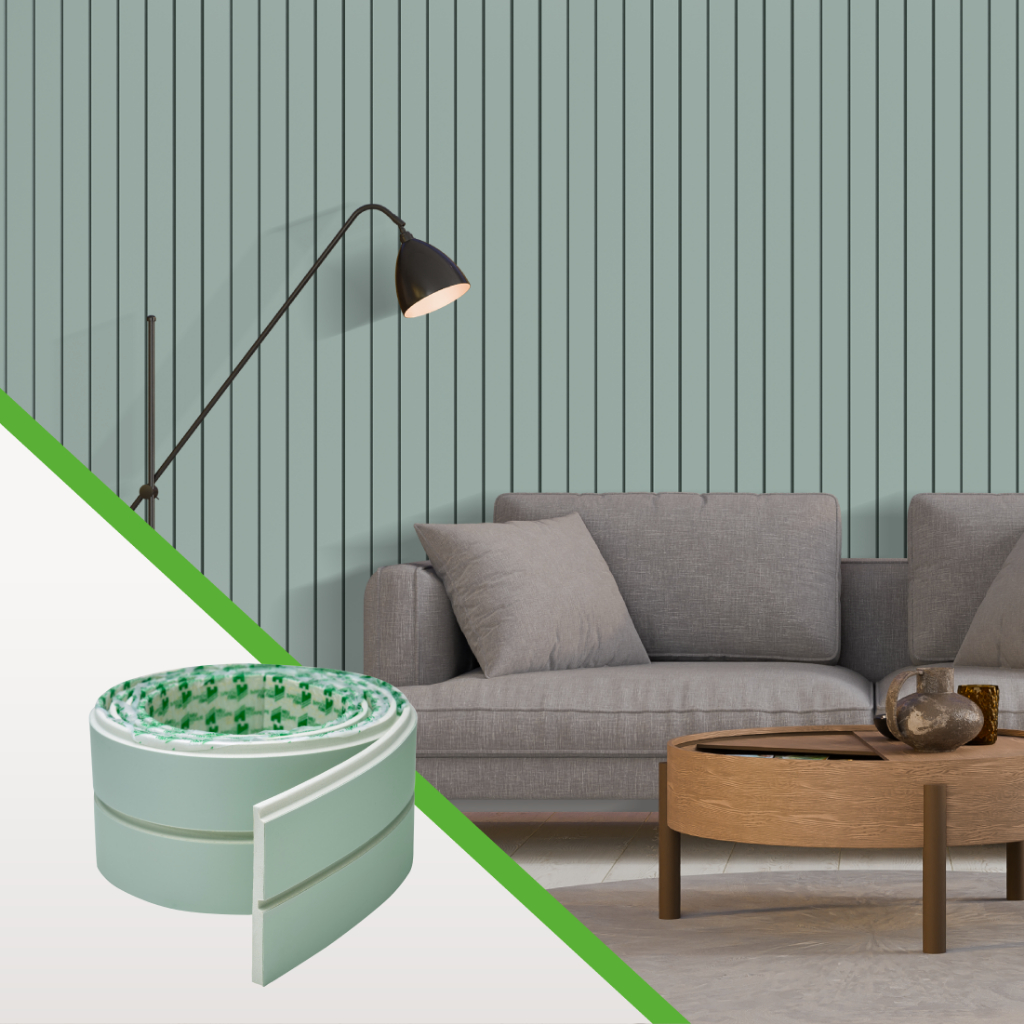 Painel Ripado Autocolante Play Plus Verde – Meu Rodapé | Fácil Instalação e Aplique Você Mesmo em Oferta na Shopee