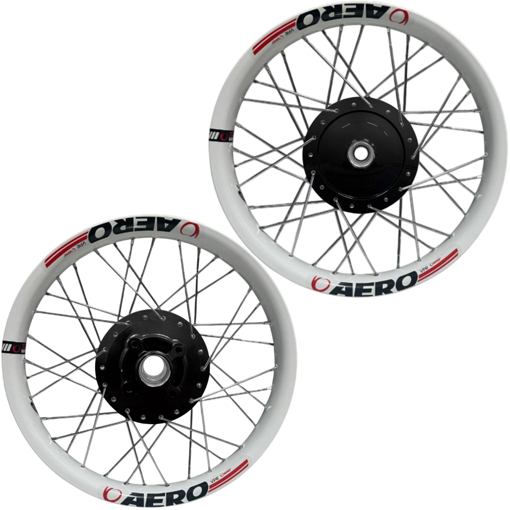 Par Roda Cg Fan 125 2009 Á 2018 Aro Viper Aero Branco Cubo Preto