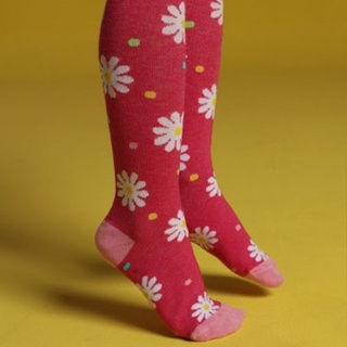 Meia Cano Alto 3/4 Infantil Menina Meiga Delicada Várias Estampas Promoção em Oferta na Shopee