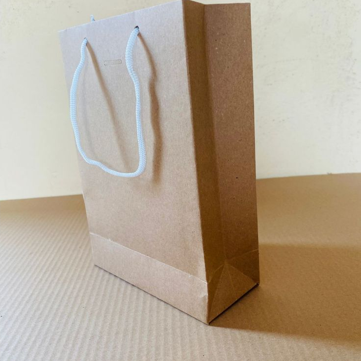 Sacola bolsa parda kraft de Papel Premium para celular e brindes tamanho 24x17x7cm